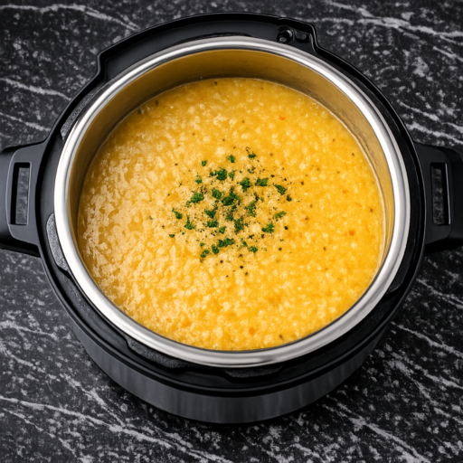 A light, filling lentil soup with a soft texture, designed for simple everyday cooking and easy reheating.